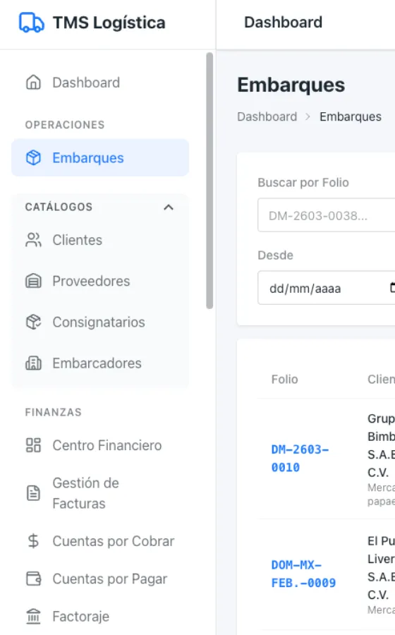 image related to Gestion de embarques